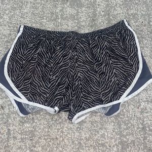Zebra striped shorts (grey and black)